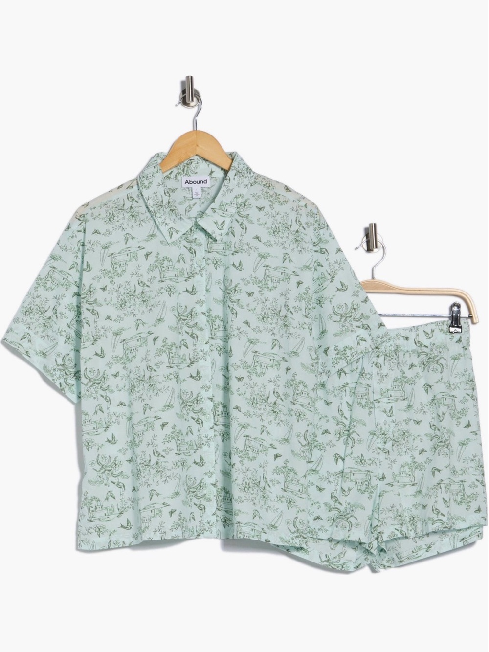 Abound Cotton Short Pajama Set with Nature Print